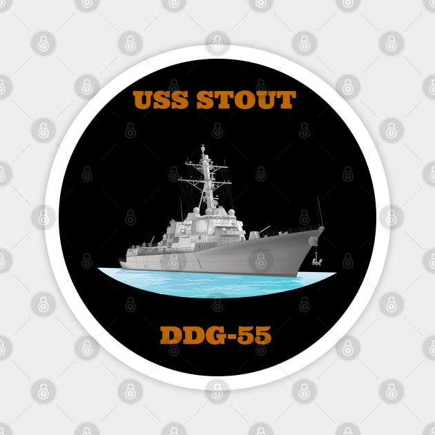 Stout DDG-55 Destroyer Ship Magnet by woormle